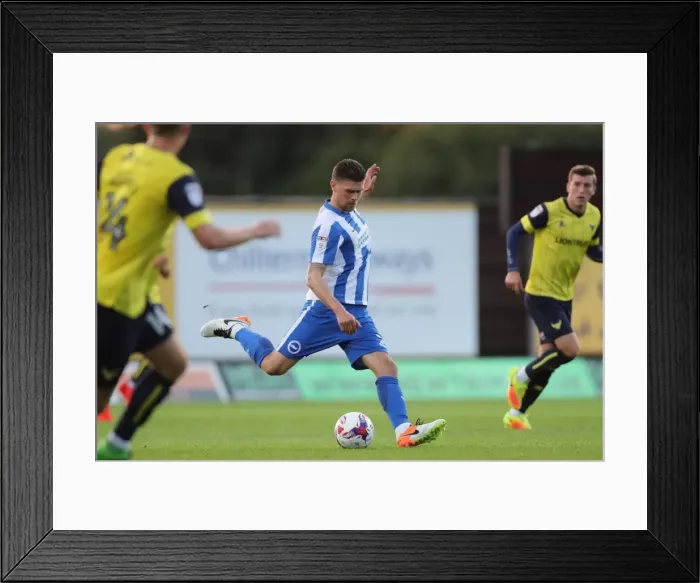 Framed Print : Brighton and Hove Albion in Action Against Oxford United during EFL Cup Clash, August 2016