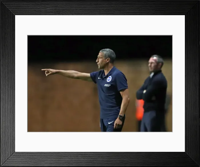 Framed Print : Brighton and Hove Albion vs. Oxford United: 2016 EFL Cup Clash at Kassam Stadium