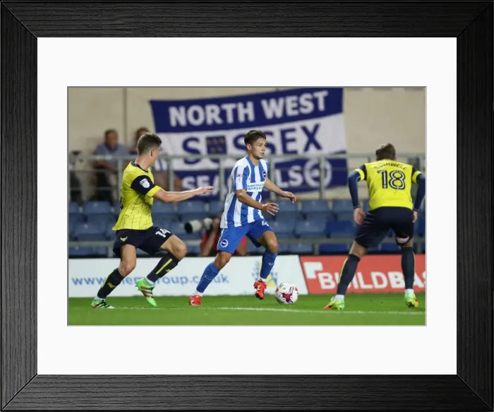 Framed Print : Brighton and Hove Albion vs. Oxford United: EFL Cup Battle at Kassam Stadium (23AUG16) Framed Print : Brighton and Hove Albion vs. Oxford United: EFL Cup Battle at Kassam Stadium (23AUG16)