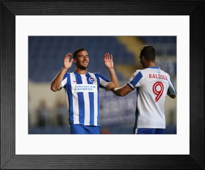 Framed Print : Brighton and Hove Albion vs. Oxford United: EFL Cup Battle at Kassam Stadium (23 / 08 / 2016)