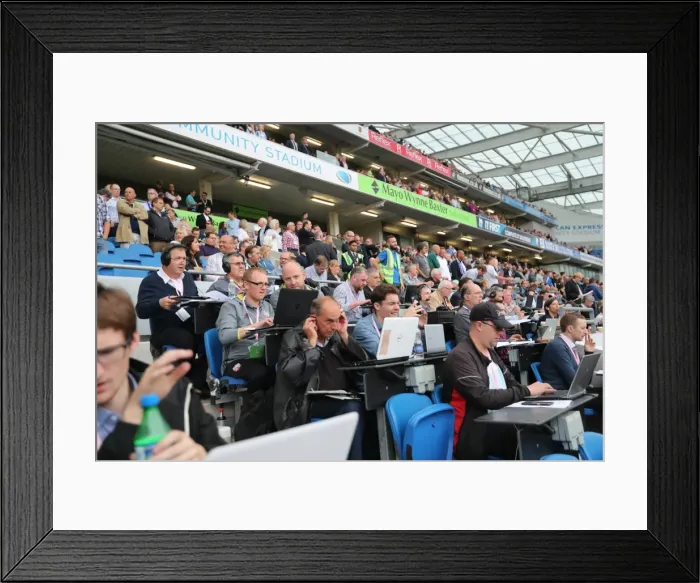 Framed Print : Championship Showdown: Brighton and Hove Albion vs. Brentford at American Express Community Stadium (10SEP16) Framed Print : Championship Showdown: Brighton and Hove Albion vs. Brentford at American Express Community Stadium (10SEP16)