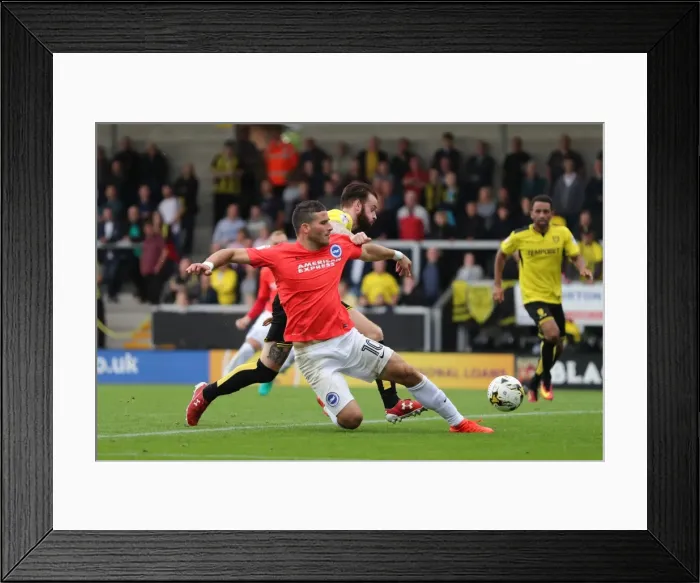 Framed Print : Championship Showdown: Burton Albion vs. Brighton and Hove Albion at Pirelli Stadium (17SEP16) Framed Print : Championship Showdown: Burton Albion vs. Brighton and Hove Albion at Pirelli Stadium (17SEP16)