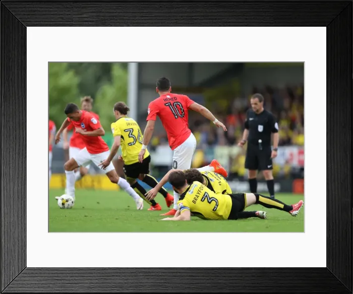 Framed Print : Championship Showdown: Burton Albion vs. Brighton and Hove Albion at Pirelli Stadium (17SEP16) Framed Print : Championship Showdown: Burton Albion vs. Brighton and Hove Albion at Pirelli Stadium (17SEP16)