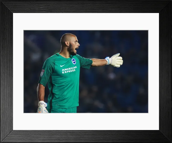 Framed Print : Brighton & Hove Albion's Niki Maenpaa in Action during EFL Cup Clash vs. Reading (2016) Framed Print : Brighton & Hove Albion's Niki Maenpaa in Action during EFL Cup Clash vs. Reading (2016)
