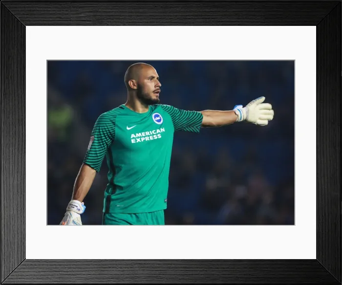 Framed Print : Brighton & Hove Albion's Niki Maenpaa in Action during EFL Cup Clash vs. Reading (2016) Framed Print : Brighton & Hove Albion's Niki Maenpaa in Action during EFL Cup Clash vs. Reading (2016)