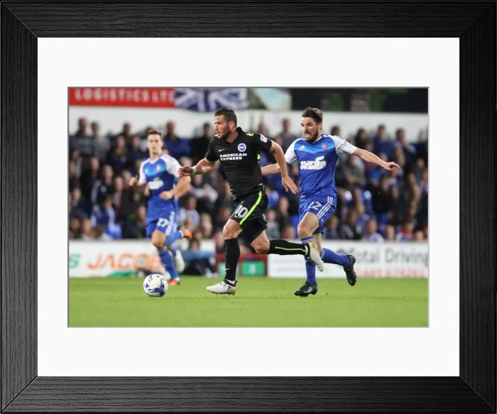 Framed Print : Brighton and Hove Albion vs Ipswich Town: Intense Championship Clash at Portman Road (September 27, 2016) Framed Print : Brighton and Hove Albion vs Ipswich Town: Intense Championship Clash at Portman Road (September 27, 2016)