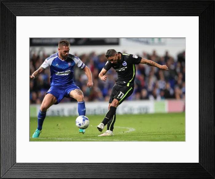 Framed Print : Brighton and Hove Albion vs Ipswich Town: Sky Bet Championship Showdown at Portman Road (September 27, 2016)