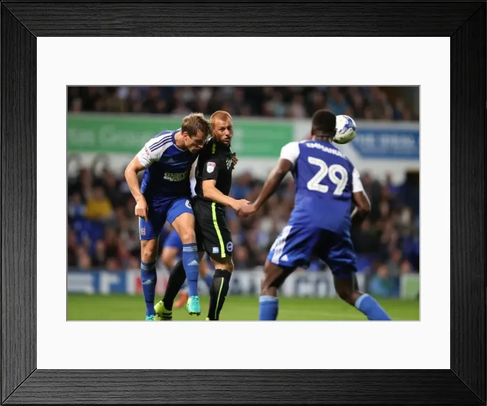 Framed Print : Brighton and Hove Albion vs Ipswich Town: Sky Bet Championship Showdown at Portman Road (September 27, 2016)