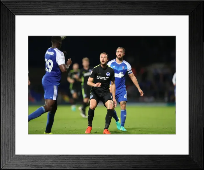 Framed Print : Championship Showdown: Brighton and Hove Albion vs Ipswich Town at Portman Road (27SEP16)