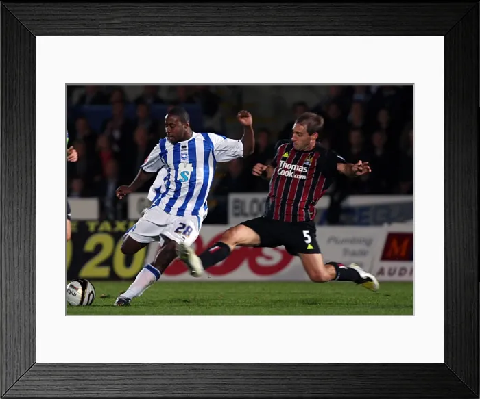 Framed Print : Anyinsah in action against Man City Framed Print : Anyinsah in action against Man City