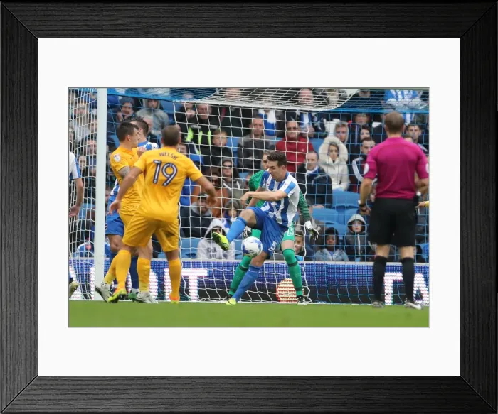 Framed Print : Brighton and Hove Albion vs. Preston North End: A Fierce EFL Sky Bet Championship Clash (15OCT16)