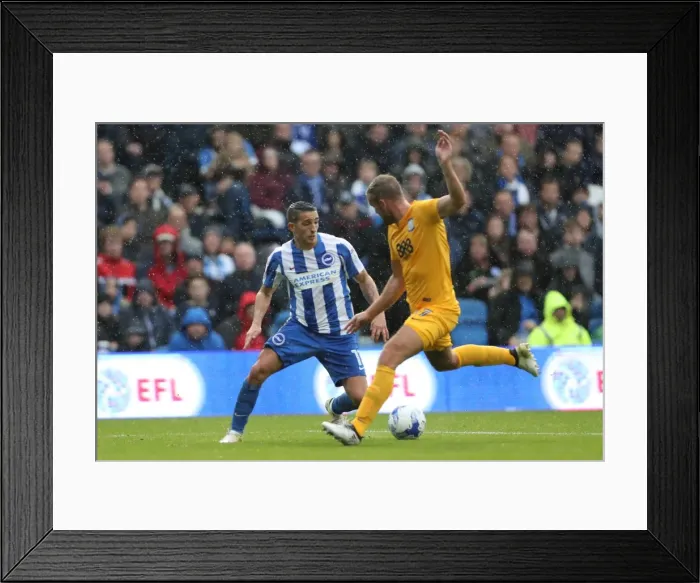 Framed Print : Brighton and Hove Albion vs. Preston North End: A Fierce EFL Sky Bet Championship Clash at the American Express Community Stadium (15OCT16)