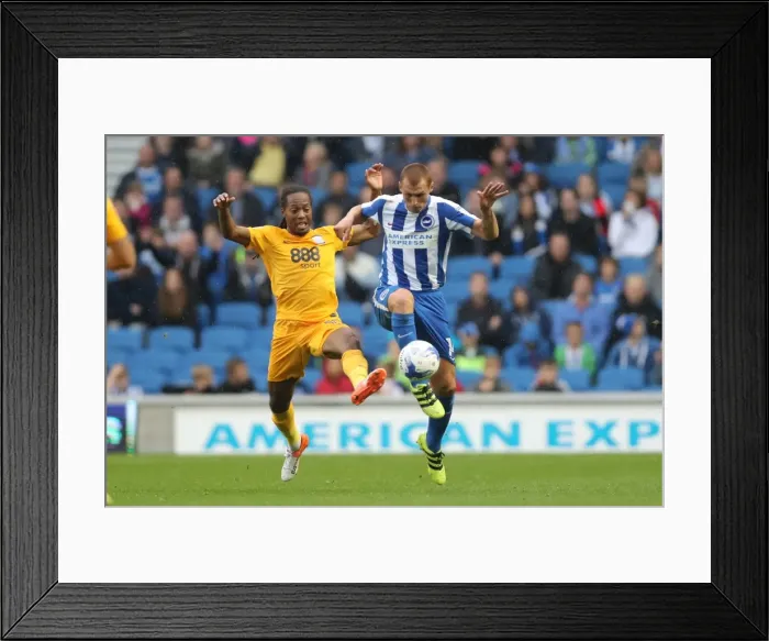 Framed Print : Brighton and Hove Albion vs. Preston North End: A Fierce EFL Sky Bet Championship Clash (15OCT16)