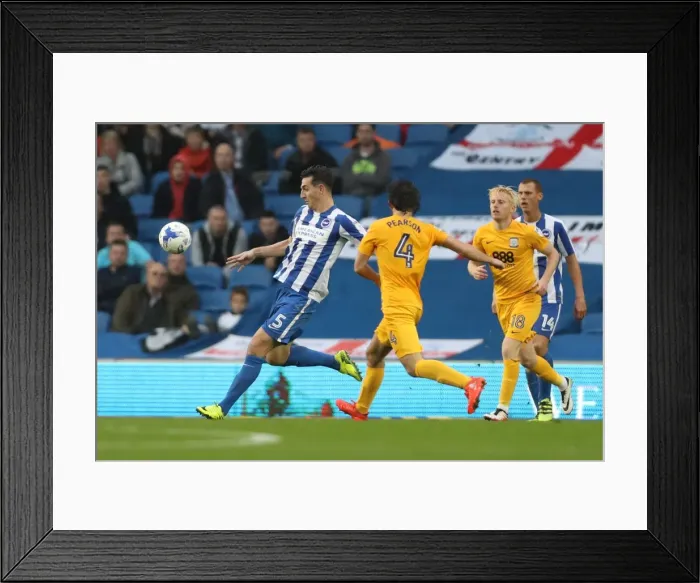 Framed Print : Brighton and Hove Albion vs Preston North End: A Fierce EFL Sky Bet Championship Clash at American Express Community Stadium (15OCT16)