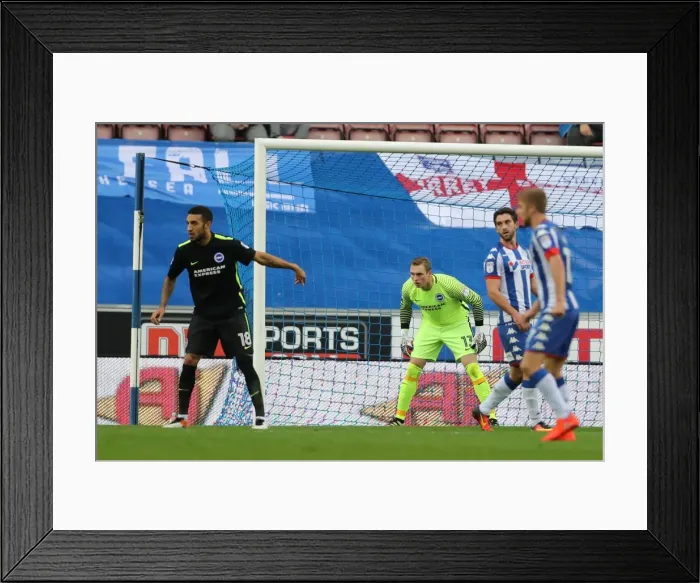 Framed Print : Championship Showdown: Wigan Athletic vs. Brighton and Hove Albion at DW Stadium (22nd October 2016) Framed Print : Championship Showdown: Wigan Athletic vs. Brighton and Hove Albion at DW Stadium (22nd October 2016)