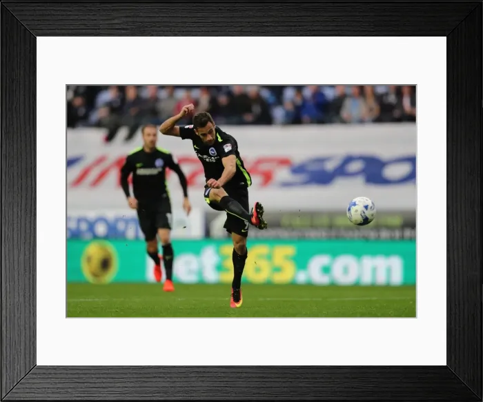 Framed Print : Brighton and Hove Albion Face Off Against Wigan Athletic in Sky Bet Championship Clash (22OCT16)