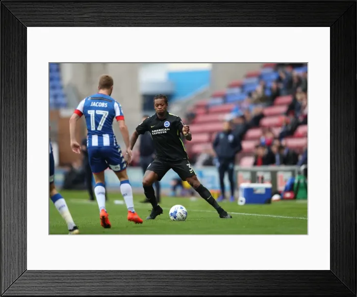 Framed Print : Brighton & Hove Albion vs. Wigan Athletic: A Battle from Season 2016-17 - 22nd October 2016