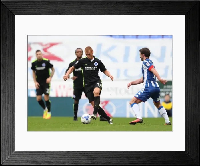 Framed Print : Brighton & Hove Albion vs. Wigan Athletic: A Battle from Season 2016-17 (October 22, 2016)