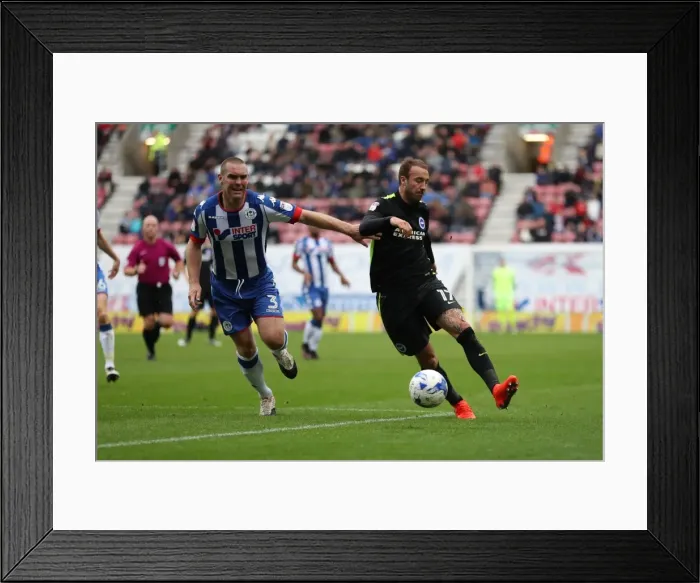 Framed Print : Intense Championship Showdown: Brighton and Hove Albion vs. Wigan Athletic at DW Stadium (22OCT16) Framed Print : Intense Championship Showdown: Brighton and Hove Albion vs. Wigan Athletic at DW Stadium (22OCT16)