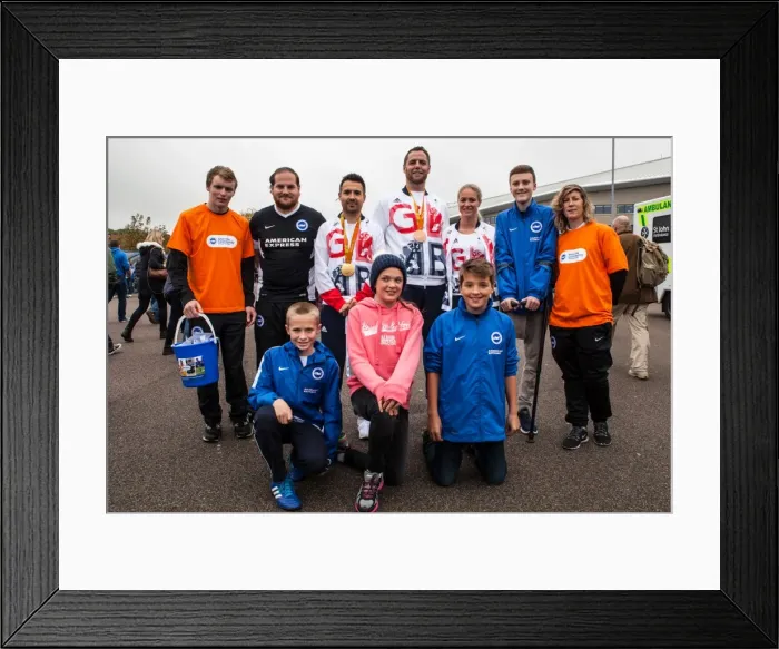 Framed Print : Paralympians in the Stands: Will Bayley, Faye McClelland, and Simon Munn at Brighton and Hove Albion vs. Norwich City (29OCT16) Framed Print : Paralympians in the Stands: Will Bayley, Faye McClelland, and Simon Munn at Brighton and Hove Albion vs. Norwich City (29OCT16)