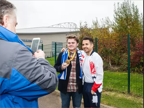 Paralympian Will Bayley Cheers on Brighton and Hove Albion against Norwich City, October 2016