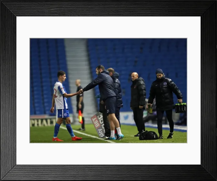 Framed Print : Checkatrade EFL Trophy: U23 Clash between Brighton & Hove Albion and Leyton Orient at American Express Community Stadium (08.11.2016) Framed Print : Checkatrade EFL Trophy: U23 Clash between Brighton & Hove Albion and Leyton Orient at American Express Community Stadium (08.11.2016)