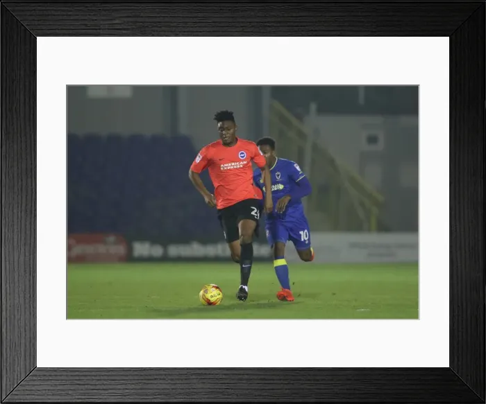 Framed Print : Brighton & Hove Albion U23s Battle AFC Wimbledon in EFL Trophy Clash (06DEC16) Framed Print : Brighton & Hove Albion U23s Battle AFC Wimbledon in EFL Trophy Clash (06DEC16)