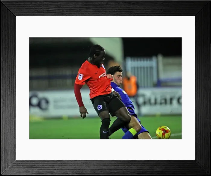 Framed Print : Brighton and Hove Albion U23s Face Off Against AFC Wimbledon in EFL Trophy Clash (6DEC16) Framed Print : Brighton and Hove Albion U23s Face Off Against AFC Wimbledon in EFL Trophy Clash (6DEC16)