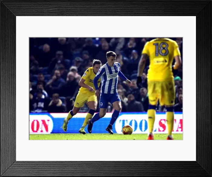 Framed Print : Brighton and Hove Albion vs. Leeds United: EFL Sky Bet Championship Showdown at American Express Community Stadium (December 9, 2016)