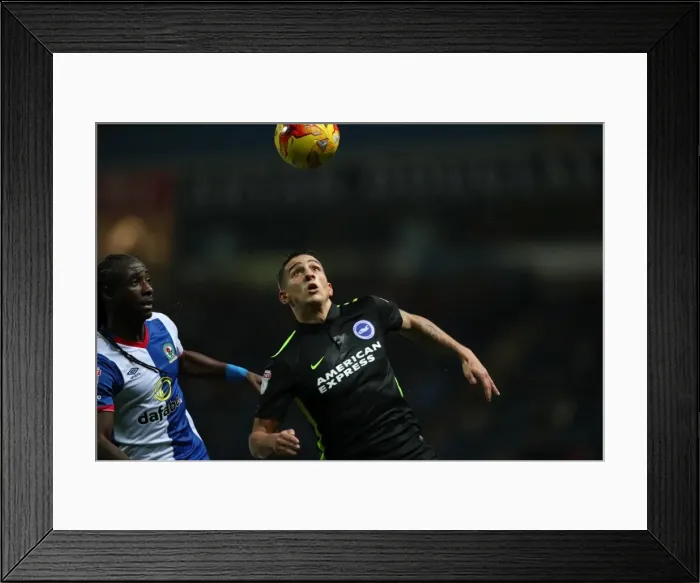 Framed Print : Decisive Moment: Blackburn Rovers vs. Brighton and Hove Albion, EFL Sky Bet Championship (13DEC16)