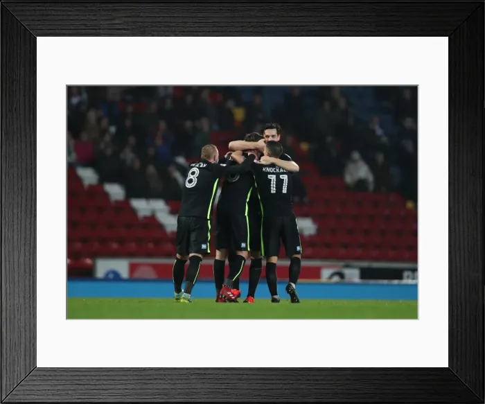 Framed Print : Decisive Moment: Blackburn Rovers vs. Brighton and Hove Albion at Ewood Park, Championship Clash (13DEC16)
