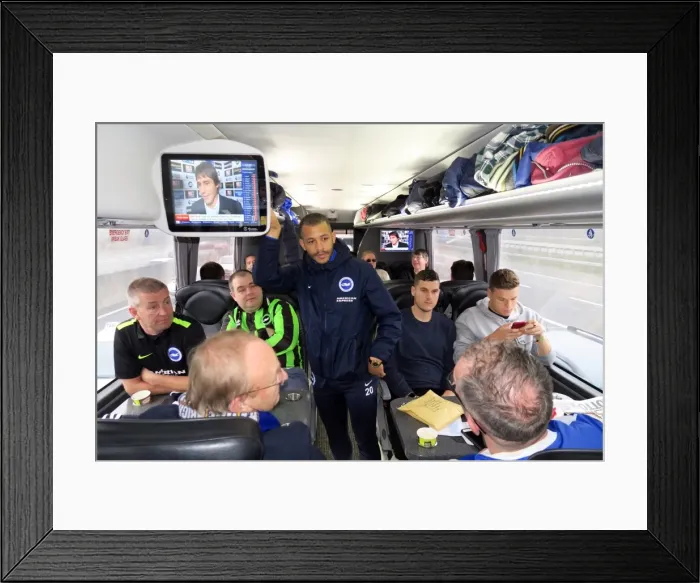 Framed Print : Brighton & Hove Albion's Sky Bet 10 in 10 Bus Journey: Fans and Liam Rosenior Heading to Birmingham City Game (17DEC16) Framed Print : Brighton & Hove Albion's Sky Bet 10 in 10 Bus Journey: Fans and Liam Rosenior Heading to Birmingham City Game (17DEC16)