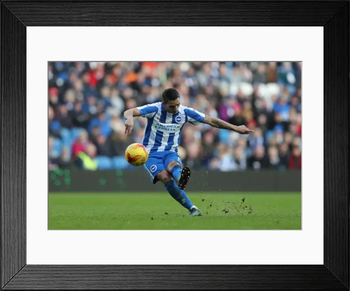 Framed Print : Brighton and Hove Albion vs. Queens Park Rangers: A Fierce EFL Sky Bet Championship Clash at American Express Community Stadium (27DEC16)
