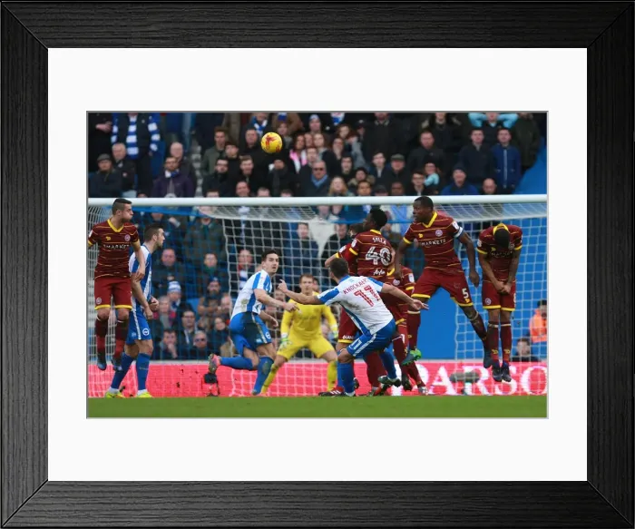 Framed Print : Brighton & Hove Albion's Anthony Knockaert Takes Free-Kick Against Queens Park Rangers, EFL Sky Bet Championship, December 2016 Framed Print : Brighton & Hove Albion's Anthony Knockaert Takes Free-Kick Against Queens Park Rangers, EFL Sky Bet Championship, December 2016