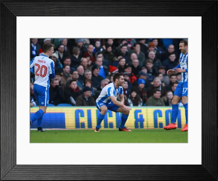 Framed Print : Brighton & Hove Albion's Sam Baldock Scores the Opener Against Queens Park Rangers in Sky Bet Championship, December 2016 Framed Print : Brighton & Hove Albion's Sam Baldock Scores the Opener Against Queens Park Rangers in Sky Bet Championship, December 2016