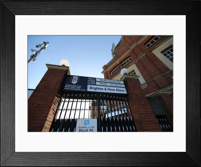 Framed Print : Pre-Match Atmosphere: Brighton and Hove Albion vs. Fulham at Craven Cottage (02.01.17) Framed Print : Pre-Match Atmosphere: Brighton and Hove Albion vs. Fulham at Craven Cottage (02.01.17)