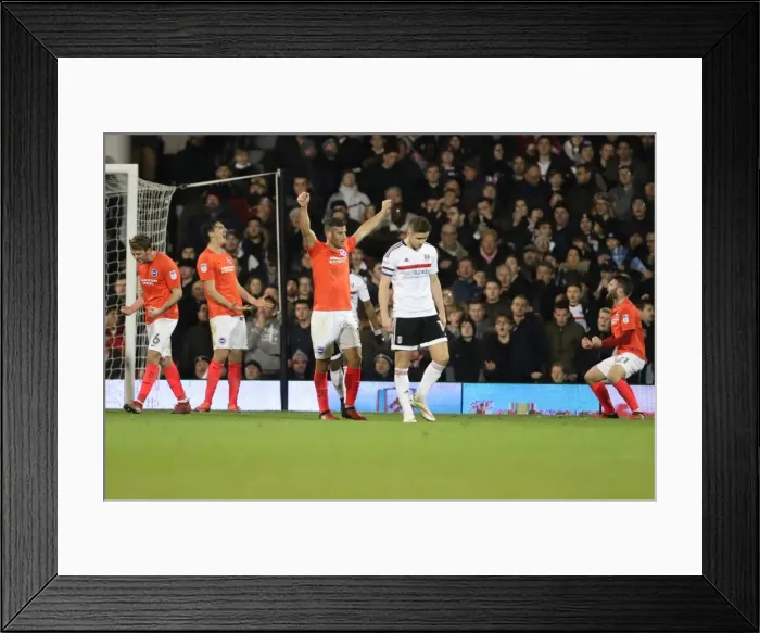 Framed Print : Fulham vs. Brighton and Hove Albion: EFL Sky Bet Championship Clash at Craven Cottage (02JAN17)