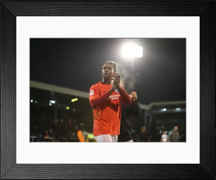 Framed Print : Brighton and Hove Albion vs. Fulham: EFL Sky Bet Championship Clash at Craven Cottage (02JAN17) - Intense Match Action Framed Print : Brighton and Hove Albion vs. Fulham: EFL Sky Bet Championship Clash at Craven Cottage (02JAN17) - Intense Match Action