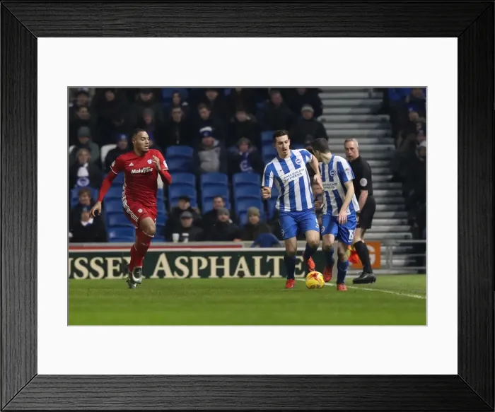 Framed Print : Intense Championship Clash: Brighton and Hove Albion vs. Cardiff City (24Jan17) Framed Print : Intense Championship Clash: Brighton and Hove Albion vs. Cardiff City (24Jan17)