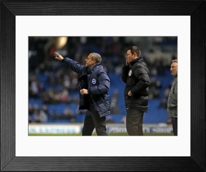 Framed Print : Intense Championship Showdown: Brighton and Hove Albion vs. Cardiff City (January 2017)