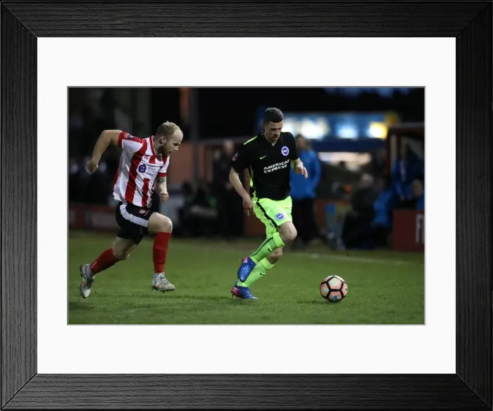 Framed Print : Brighton and Hove Albion vs. Lincoln City: FA Cup Fourth Round Clash at Sincil Bank (28JAN17)