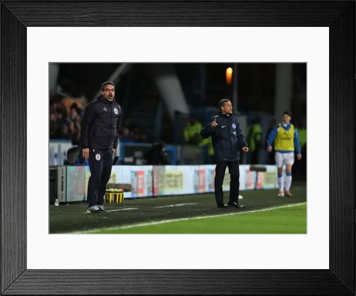 Framed Print : Brighton and Hove Albion vs. Huddersfield Town: EFL Sky Bet Championship Showdown at The John Smiths Stadium (02FEB17) Framed Print : Brighton and Hove Albion vs. Huddersfield Town: EFL Sky Bet Championship Showdown at The John Smiths Stadium (02FEB17)