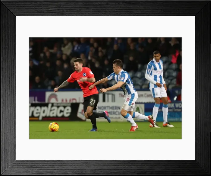 Framed Print : Brighton and Hove Albion vs. Huddersfield Town: EFL Sky Bet Championship Showdown at The John Smiths Stadium (02FEB17) Framed Print : Brighton and Hove Albion vs. Huddersfield Town: EFL Sky Bet Championship Showdown at The John Smiths Stadium (02FEB17)