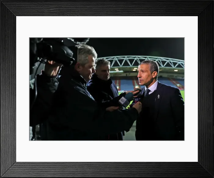 Framed Print : Brighton and Hove Albion vs. Huddersfield Town: EFL Sky Bet Championship Clash at The John Smiths Stadium (02FEB17) Framed Print : Brighton and Hove Albion vs. Huddersfield Town: EFL Sky Bet Championship Clash at The John Smiths Stadium (02FEB17)
