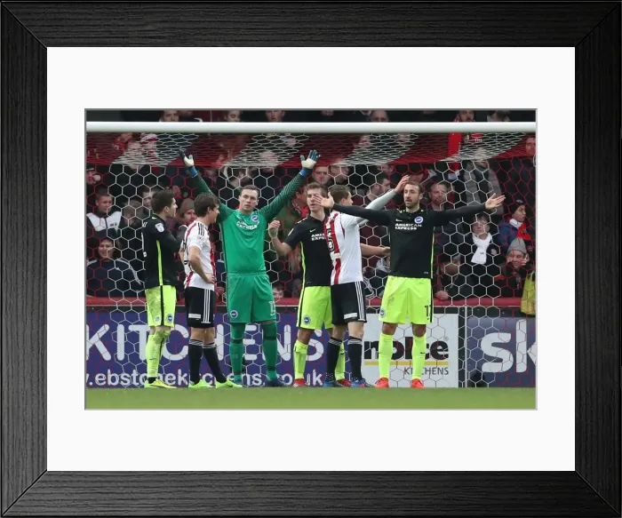 Framed Print : Championship Showdown: Brighton and Hove Albion vs. Brentford (05FEB17) Framed Print : Championship Showdown: Brighton and Hove Albion vs. Brentford (05FEB17)
