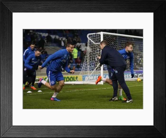 Framed Print : Brighton and Hove Albion: Thomas Barnden Leads Strength and Conditioning Session during EFL Sky Bet Championship Match vs Ipswich Town (14 Feb 2017) Framed Print : Brighton and Hove Albion: Thomas Barnden Leads Strength and Conditioning Session during EFL Sky Bet Championship Match vs Ipswich Town (14 Feb 2017)