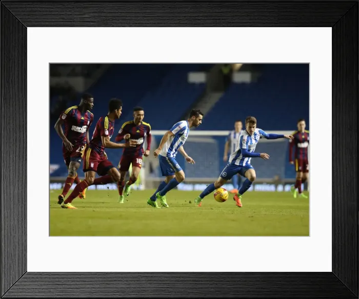 Framed Print : Brighton & Hove Albion vs Ipswich Town: Sam Baldock's Championship Showdown, February 2017