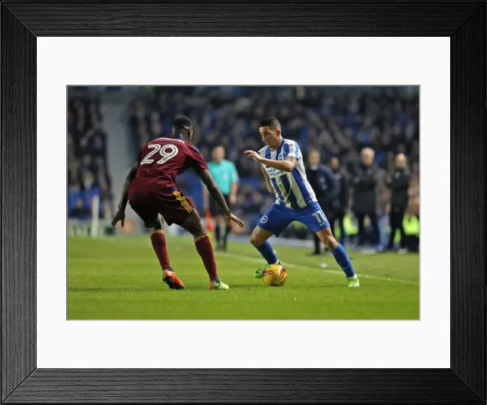 Framed Print : Anthony Knockaert in Action: Brighton & Hove Albion vs. Ipswich Town, EFL Sky Bet Championship (14 February 2017)