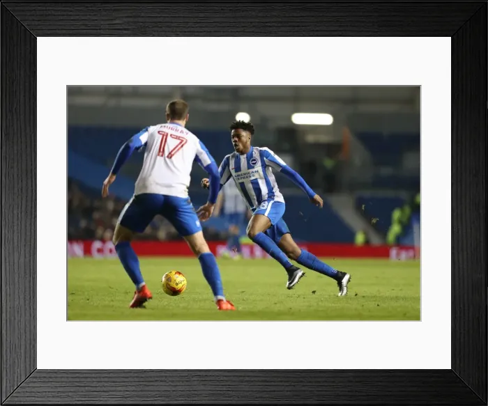 Framed Print : Brighton & Hove Albion: Akpom and Murray in Action against Ipswich Town, February 2017 Framed Print : Brighton & Hove Albion: Akpom and Murray in Action against Ipswich Town, February 2017