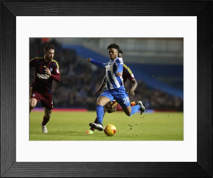Framed Print : Chuba Akpom (Brighton & Hove Albion) in Action Against Ipswich Town, EFL Sky Bet Championship 2017 Framed Print : Chuba Akpom (Brighton & Hove Albion) in Action Against Ipswich Town, EFL Sky Bet Championship 2017